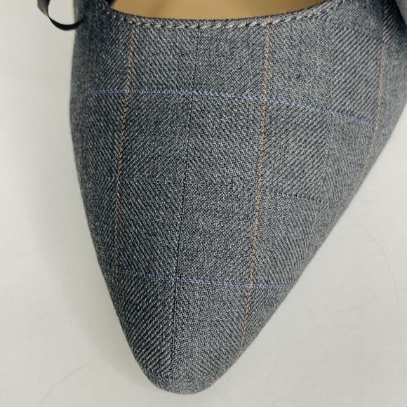 Joey-O Women's Bliss Bow Tie Pointed Toe Ankle Strap Stiletto Heels Sz 10 Gray - Picture 5 of 13